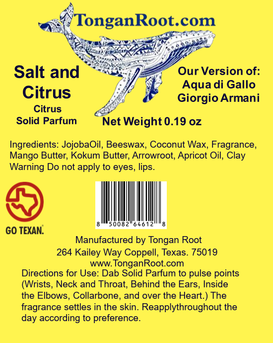 Salt and Citrus Solid Perfume